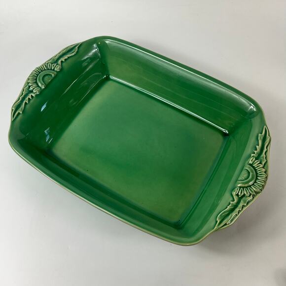 Appolia Casserole Dish French Glazed Ceramic Green Emerald Baking Serving Dish - Picture 1 of 16
